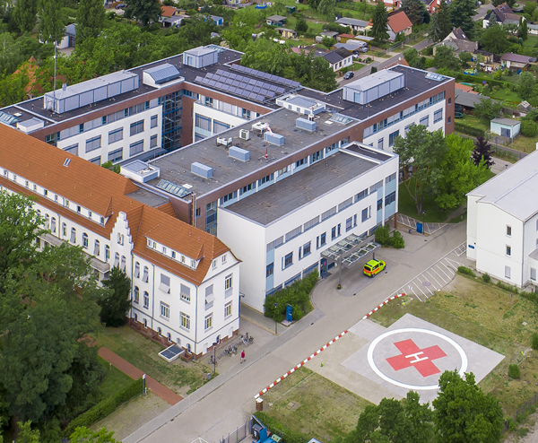 Luftbild der Klinik Oranienburg